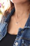 Heliophilia Silver Collar de Plata Esterlina 925 con Baño de Oro Rosa y Circonio